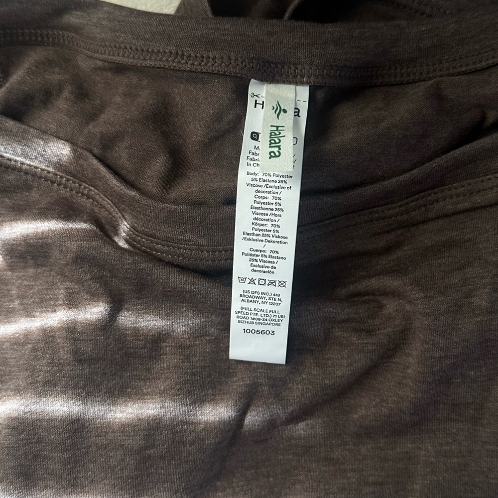 Brown Off-Shoulder Long Sleeve Top - Picture 2 of 3